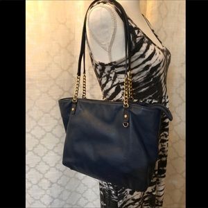 Michael Kors Blue Leather Tote